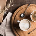 top view coffee latte white mugs wooden board crcd0e3c86f size10.32mb 5596x3731 - title:Home - اورچین فایل - format: - sku: - keywords:وکتور,موکاپ,افکت متنی,پروژه افترافکت p_id:63922