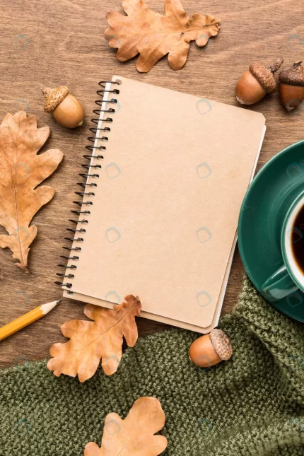 top view notebook with autumn leaves coffee crc36f2ae28 size3.1mb - title:graphic home - اورچین فایل - format: - sku: - keywords: p_id:353984