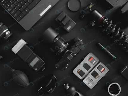 top view work space photographer with digital cam crc99b4caad size6.35mb 5184x3888 1 - title:graphic home - اورچین فایل - format: - sku: - keywords: p_id:353984