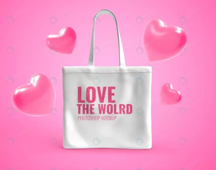 tote bag with heart balloon mockup crc631b1248 size57.73mb - title:graphic home - اورچین فایل - format: - sku: - keywords: p_id:353984