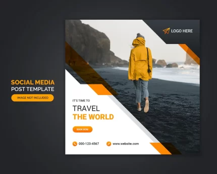 travel agency social media post template 2 - title:graphic home - اورچین فایل - format: - sku: - keywords: p_id:353984