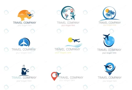 travel company logos set template tourism agency c rnd755 frp4777845 - title:graphic home - اورچین فایل - format: - sku: - keywords: p_id:353984