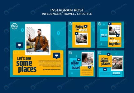 travel media influencer instagram posts collection rnd827 frp30123632 - title:graphic home - اورچین فایل - format: - sku: - keywords: p_id:353984