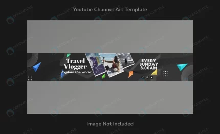 travel vlogger youtube channel cover art template rnd299 frp31597528 - title:graphic home - اورچین فایل - format: - sku: - keywords: p_id:353984
