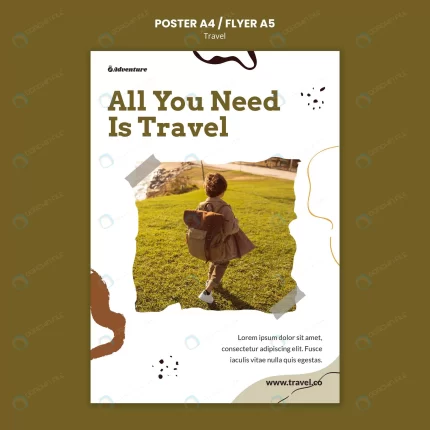 traveling adventure poster template crcb81b3dab size26.25mb - title:graphic home - اورچین فایل - format: - sku: - keywords: p_id:353984