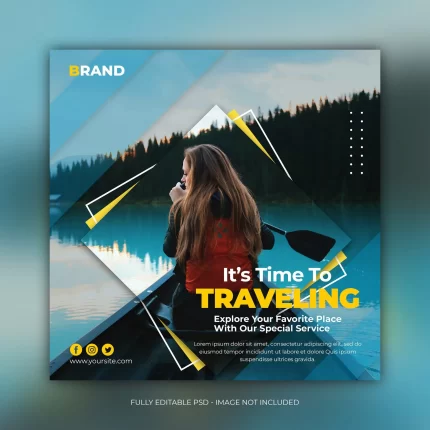 traveling social media square banner template - title:graphic home - اورچین فایل - format: - sku: - keywords: p_id:353984