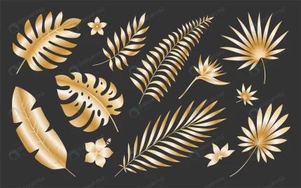 tropical leaf luxury gold silhouette set exotic s crc1a751f02 size4.70mb - title:graphic home - اورچین فایل - format: - sku: - keywords: p_id:353984