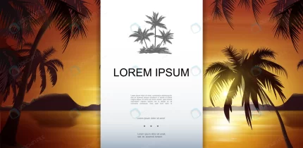 tropical nature landscape template with palm tree crc02e89827 size7.29mb - title:graphic home - اورچین فایل - format: - sku: - keywords: p_id:353984