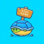 turtle shell illustration stay home mascot cartoo crcac1ad5e7 size0.70mb - title:Home - اورچین فایل - format: - sku: - keywords:وکتور,موکاپ,افکت متنی,پروژه افترافکت p_id:63922