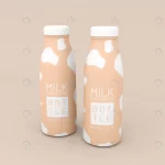 two milk bottle packaging mockup crce7282524 size53.27mb 1 - title:Home - اورچین فایل - format: - sku: - keywords:وکتور,موکاپ,افکت متنی,پروژه افترافکت p_id:63922