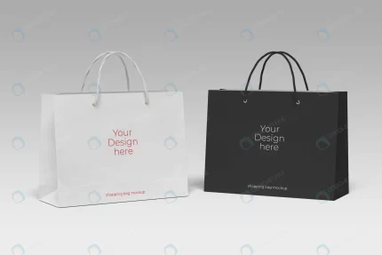 two shopping paper bag mockup crc754e541f size11.25mb - title:graphic home - اورچین فایل - format: - sku: - keywords: p_id:353984