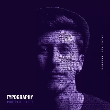 typography portrait photo effect template crc1dbaa12a size40.54mb - title:graphic home - اورچین فایل - format: - sku: - keywords: p_id:353984
