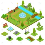 - urban park area set isometric view crc1bfabe1f size6.55mb - Home
