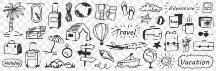 vacations adventure doodle set collection hand dra rnd512 frp13258646 - title:graphic home - اورچین فایل - format: - sku: - keywords: p_id:353984