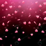 - valentine day pink hearts confetti petals falling crc1171c4eb size4.75mb - Home