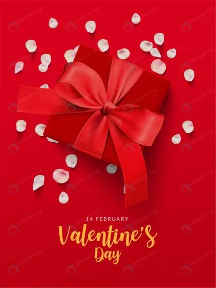 valentine s day poster red gift box pink rose pet crc5f4fd240 size7.6mb 1 - title:graphic home - اورچین فایل - format: - sku: - keywords: p_id:353984