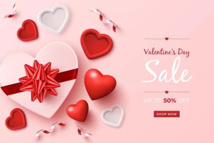 valentine s day sale promo with realistic element crc9b16641a size11.75mb - title:graphic home - اورچین فایل - format: - sku: - keywords: p_id:353984