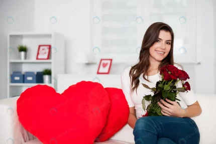valentine s day with bouquet red roses crc08b106fb size9.73mb 5655x3770 1 - title:graphic home - اورچین فایل - format: - sku: - keywords: p_id:353984