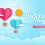 valentines day background concept in paper style - title:Home - اورچین فایل - format: - sku: - keywords:وکتور,موکاپ,افکت متنی,پروژه افترافکت p_id:63922