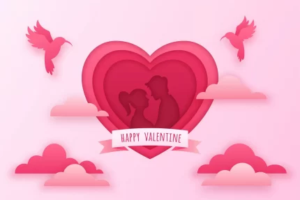 valentines day background paper style 1 - title:graphic home - اورچین فایل - format: - sku: - keywords: p_id:353984