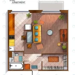 - vector modern studio apartment top view illustrat crcf8750ce4 size3.95mb 1 - Home