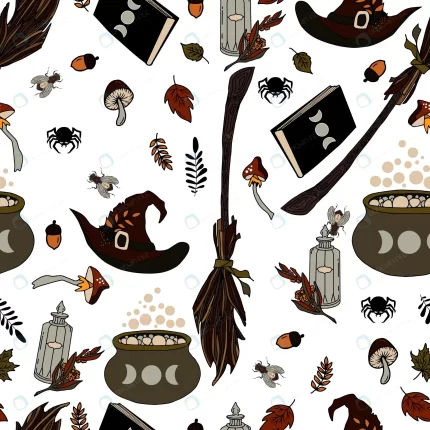 vector seamless pattern halloween eps doodle potio rnd323 frp29474215 - title:graphic home - اورچین فایل - format: - sku: - keywords: p_id:353984