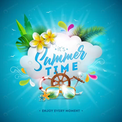 vector summer time illustration with flower sungl crcf2dccdda size3.76mb - title:graphic home - اورچین فایل - format: - sku: - keywords: p_id:353984
