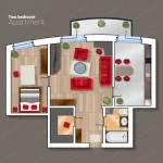 - vector top view floor plan house room modern dini crc585d0ae1 size2.58mb 1 - Home