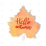 - vector watercolor autumn leaf with lettering hell crc1d3ab803 size9.69mb - Home