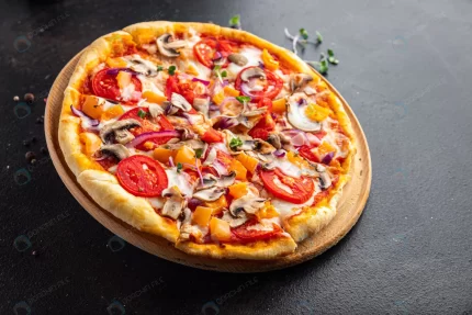 vegetable pizza tomato pepper onion mushroom corn crc45ced9a5 size15.79mb 5871x3914 - title:graphic home - اورچین فایل - format: - sku: - keywords: p_id:353984