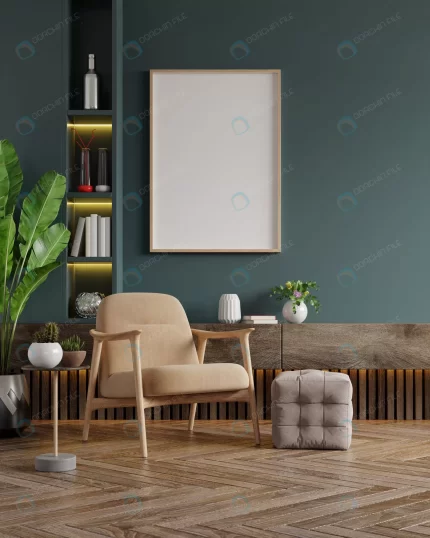 vertical frames empty dark green wall living room crca24582a6 size5.25mb 3000x3750 - title:graphic home - اورچین فایل - format: - sku: - keywords: p_id:353984