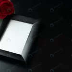 view picture frame with red rose dark surface crc0c79d8d3 size9.34mb 5600x3737 - title:Home - اورچین فایل - format: - sku: - keywords:وکتور,موکاپ,افکت متنی,پروژه افترافکت p_id:63922