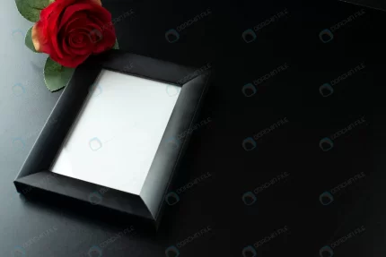 view picture frame with red rose dark surface crc0c79d8d3 size9.34mb 5600x3737 - title:graphic home - اورچین فایل - format: - sku: - keywords: p_id:353984