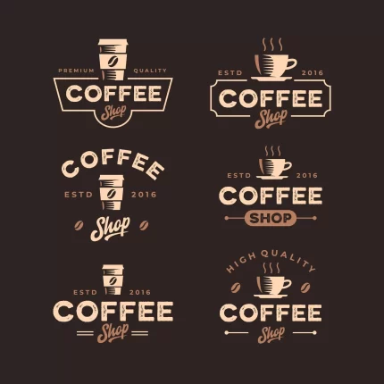 vintage retro coffee shop logo design collection crcf4410b6a size1.69mb - title:graphic home - اورچین فایل - format: - sku: - keywords: p_id:353984