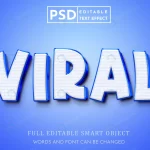- viral 3d text style effect psd premium template rnd353 frp31553198 - Home