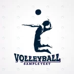 - volleyball vector logo premium silhouette vector. crc0df84aa7 size0.62mb - Home