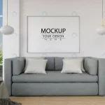 - wall art mockup canvas picture frame living room crcb75f5dd0 size74.19mb - Home