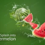water splashing on sliced of watermelon on green crc37539748 size170.83mb - title:Home - اورچین فایل - format: - sku: - keywords:وکتور,موکاپ,افکت متنی,پروژه افترافکت p_id:63922