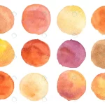 - watercolor abstract autumn round spots rnd584 frp29726306 - Home