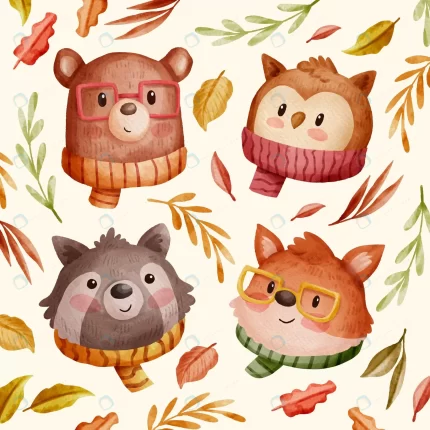 watercolor autumn animals collection crcaa8f7ece size36.06mb - title:graphic home - اورچین فایل - format: - sku: - keywords: p_id:353984