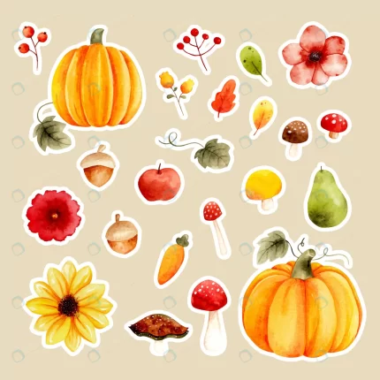 watercolor autumn fruit flower mushroom plant stic rnd904 frp16334018 - title:graphic home - اورچین فایل - format: - sku: - keywords: p_id:353984