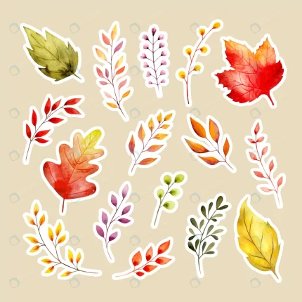 watercolor autumn leaves sticker rnd199 frp16334049 - title:graphic home - اورچین فایل - format: - sku: - keywords: p_id:353984