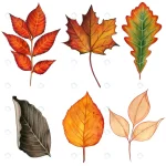 - watercolor colorful hand drawn fall leaves rnd727 frp17342455 - Home