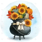 watercolor country cauldron with sunflowers pumpki rnd902 frp17822074 - title:Home - اورچین فایل - format: - sku: - keywords:وکتور,موکاپ,افکت متنی,پروژه افترافکت p_id:63922