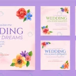 watercolor floral wedding instagram posts rnd490 frp28855675 - title:Home - اورچین فایل - format: - sku: - keywords:وکتور,موکاپ,افکت متنی,پروژه افترافکت p_id:63922