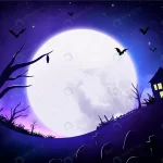 - watercolor halloween background with moon haunted crc083192f1 size18.88mb - Home