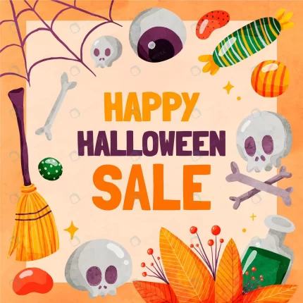 watercolor halloween sale illustration crc701890eb size29.27mb - title:graphic home - اورچین فایل - format: - sku: - keywords: p_id:353984