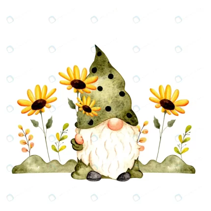 watercolor hand drawn autumn garden gnome rnd588 frp16334213 - title:graphic home - اورچین فایل - format: - sku: - keywords: p_id:353984