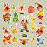 watercolor hand drawn autumn rabbit sticker set rnd397 frp16333919 - title:Home - اورچین فایل - format: - sku: - keywords:وکتور,موکاپ,افکت متنی,پروژه افترافکت p_id:63922