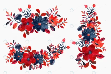 watercolor red floral bouquet collection rnd112 frp10020090 - title:graphic home - اورچین فایل - format: - sku: - keywords: p_id:353984
